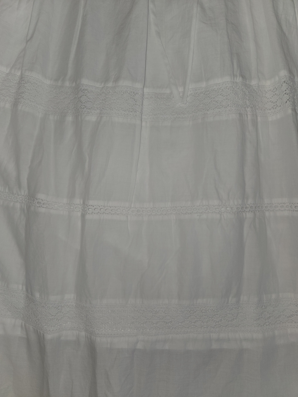 NWT Universal Thread White Tiered Maxi Skirt with Lace Trim - Picture 2 of 6